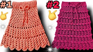 ⛔️ FABULOSAS Las DOS mejores FALDAS para tejer y VENDER A CROCHET en 2024  MUY FÁCIL 🥰 [upl. by Anos]