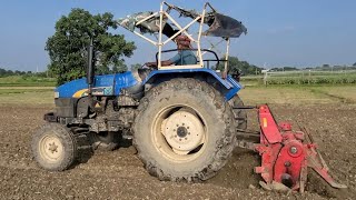 New Holland TT55 Tractor Cultivating dry land with a tractoragriculture video [upl. by Haldane]