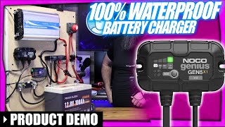 Charge up with NOCOs 5 Amp Onboard Waterproof Charger for RV Trailers Boats and Trucks [upl. by Ieso657]