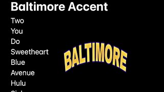 My Baltimore Accent \ Lingo  How we Talk [upl. by Naerol]