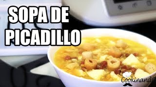 CALDO DE POLLO  SOPA DE PICADILLO THERMOMIX [upl. by Ahsitniuq]