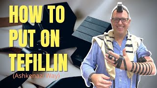 How to Put On Tefillin Ashkenazi way  Tefillin [upl. by Nennerb]