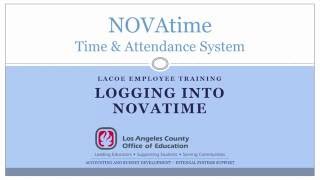 How to log into NOVAtime for LACOE employees [upl. by Janaya]