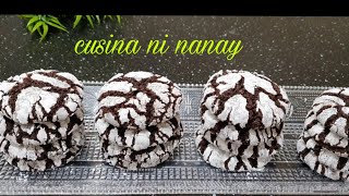 Chewy and Moist Chocolate Crinkles  How to Make Crinkles [upl. by Nairrad]