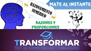 🔥RAZONES Y PROPORCIONES🔥 Resueltos  Razonamiento numérico  PRUEBA TRANSFORMAR Agosto 2021 [upl. by Shandra]