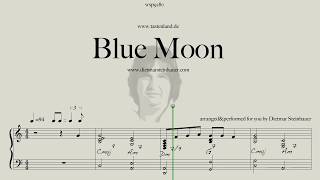 Blue Moon  Easy Piano [upl. by Eilegna]