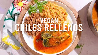 Vegan Chile Rellenos no frying [upl. by Siladnerb558]