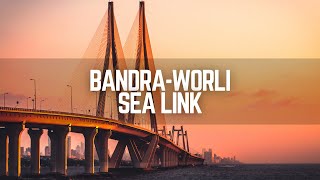 Bandra Worli Sea Link  Mumbai  India  Drone  Time Lapse [upl. by Ymassej776]