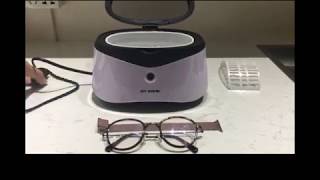 Household ultrasonic cleaner GTF1 Cleaning glasses and watch bands [upl. by Dibbell]