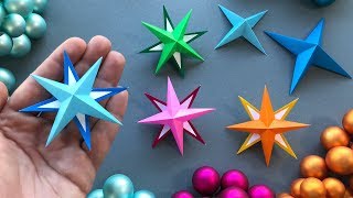 Weihnachten basteln mit Papier Sterne ⭐ Weihnachtsdeko selber machen [upl. by Willet]