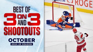 Best NHL 3on3 Overtime and Shootout Moments from October [upl. by Shute]