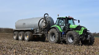 Deutz Fahr Agrotron 7250ttv amp DEWA mesttank Loonw TJampens [upl. by Pickett705]