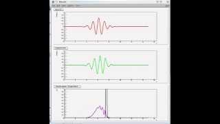 1D Electron wavepacket tunnel effect RK4 method [upl. by Haseefan]