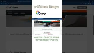 ecitizen kenya login  ecitizen portal  eCitizen account login shorts ecitizen kenyanews [upl. by Lindner]