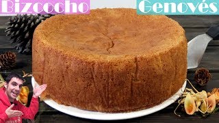 BIZCOCHO GENOVÉS 😍😋 Perfecto para rellenar tartas y pasteles Receta  450 [upl. by Arimlede]