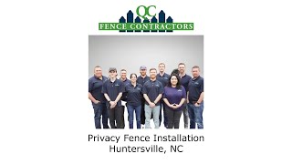 Privacy Fence Installation Huntersville NC  QC Fence Contractors [upl. by Gothurd]