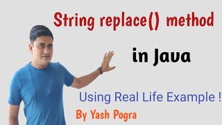 Java String replace method  replace method in java example [upl. by Hertz673]