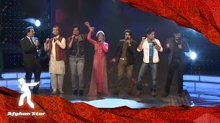 Afghan Star Season 9  Top 12 Group Song  Afghanistan [upl. by Assyn]