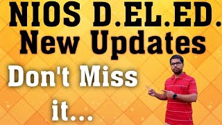 NIOS DElEd New Updates dont miss it [upl. by Benoit]