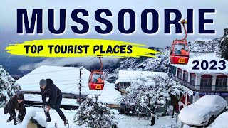 Mussoorie Trip 2023  Mussoorie Tourist Places  Budget Tour in December  Mussoorie Snowfall [upl. by Ramhaj857]