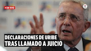 Álvaro Uribe rompió su silencio sobre llamado a juicio por soborno a testigos  El Espectador [upl. by Tibold]