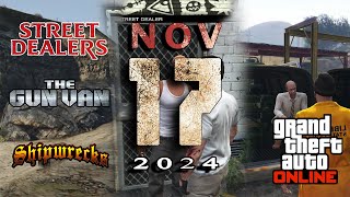 GTA Online Street Dealers Gun Van amp Shipwreck Locations November 17th 2024 [upl. by Weeks]