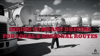 Martin Transport  Hiring for Local amp Regional Routes [upl. by Kliber]