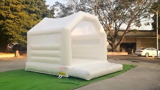 Custom Inflatable White Bounce House inflatablesforsale inflatablesale inflatablessale [upl. by Hayidan]