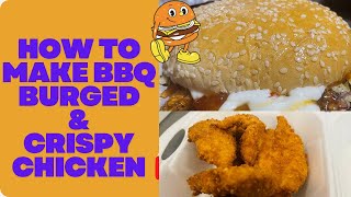 How to Make the Perfect BBQ Burger amp Crispy Fried Chicken  Ultimate Homemade Recipes ​⁠​⁠ [upl. by Nyrad]