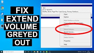 Fix Extend Volume Option Greyed Out In Windows 10  Extend C Drive [upl. by Abigael529]