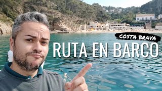 Ruta en BARCO por la COSTA BRAVA Desde Palamós a Aiguablava Begur [upl. by Anibla]