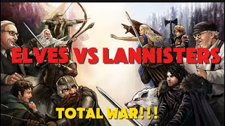 Imladris Guards vs Lannister House Guards Total War Lotr VS GOT [upl. by Adalia733]