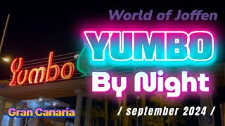 Yumbo Center by Night september 2024 Gran Canaria 4K [upl. by Addiego]