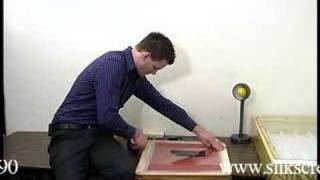 Screen printing screen exposure process  How to screen print [upl. by Libbie]