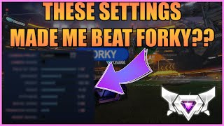 These Settings MADE Me Beat FORKY  SSL  Rocket League [upl. by Neelasor]