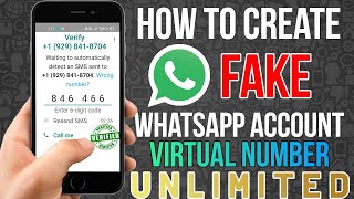 Fake Whatsapp Account without SIM  How to Create Fake WhatsApp Account With Virtual Number 2022 [upl. by Yrrap964]