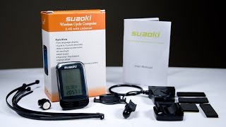 Suaoki Wireless 2 4GHz Transmission Bike Cycling Computer with Cadence Sensor [upl. by Broddy341]