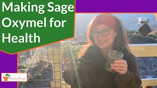 Making Sage Oxymel Infusion of Honey and Vinegar for Health Benefits and Uses [upl. by Ahsenom529]