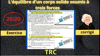 Exercice corrigé  Equilibre dun solide sans et avec frottement Tronc commun [upl. by Utta]