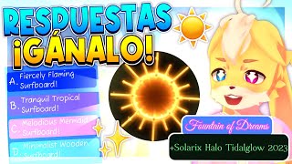 RESPUESTAS PARA GANAR EL HALO DE VERANO 2023☀ Royale High En Español 🌟 [upl. by Yrac]