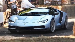 Lamborghini Centenario Coupé amp Roadster Launch Control Accelerations amp V12 Sound [upl. by Amocat]