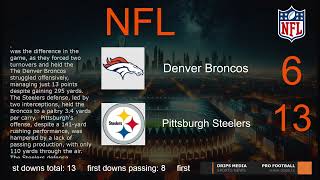 NFL Denver Broncos vs Pittsburgh Steelers Game Week 2 [upl. by Rocher]