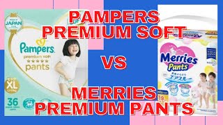 Review Merries Premium VS Pampers [upl. by Niamart38]