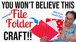 WAIT UNTIL YOU SEE THIS ONE Amazing File Folder Craft CRAFT FAIR PACKAGING [upl. by Nnodnarb]