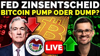 BITCOIN LIVE  ZINSENTSCHEID Pump oder Dump [upl. by Ennirok]