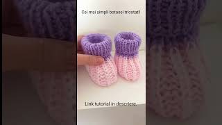 Botosei tricotati knitting babybooties diy baby [upl. by Brunn888]