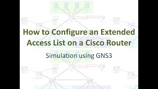 How to configure an Extended Access List on a Cisco Router [upl. by Ikey]