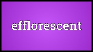 Efflorescent Meaning [upl. by Eednus]