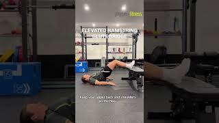 ELEVATED HAMSTRING GLUTE BRIDGE for strength and activation hamstringexercises gluteactivation [upl. by Horwath]