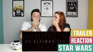 😱 REACTIONREAÇÃO  STAR WARS  OS ÚLTIMOS JEDI  TRAILER [upl. by Ennirroc]